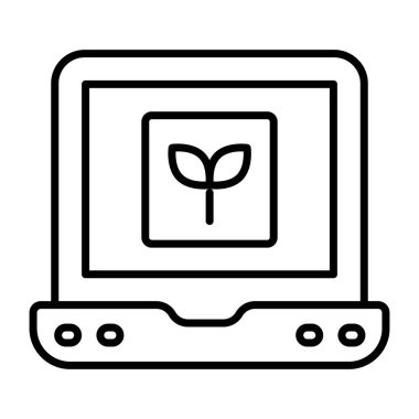 Bir doğrusal tasarım, eko kağıdın simgesi