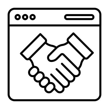 Bir doğrusal tasarım, çevrimiçi anlaşmanın simgesi