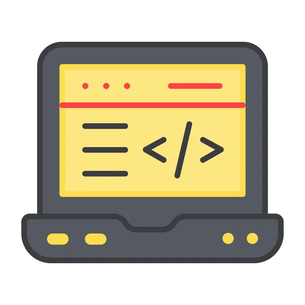 Diseño Plano Icono Programación Web — Archivo Imágenes Vectoriales