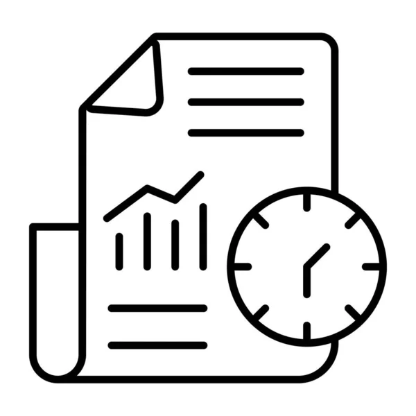 Documento Área Transferência Com Relógio Ícone Prazo Projeto —  Vetores de Stock