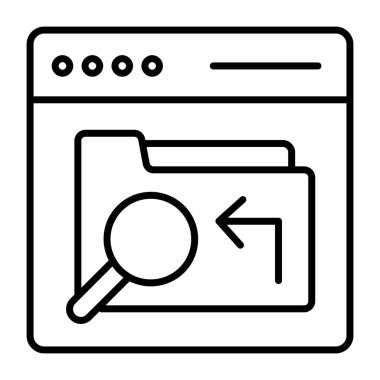 Bir doğrusal tasarım, arama dizininin simgesi