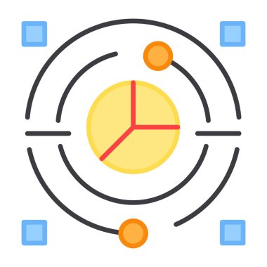 Düz tasarım, pasta grafiği simgesi