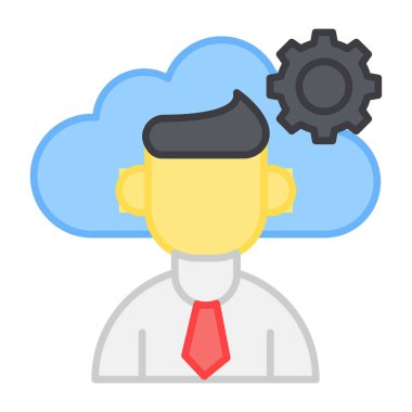 Düz dizayn, bulut yöneticisinin simgesi