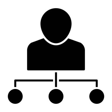 Düz tasarım, kullanıcı ağının simgesi