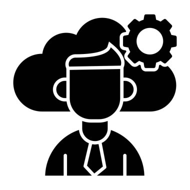 Düz dizayn, bulut yöneticisinin simgesi