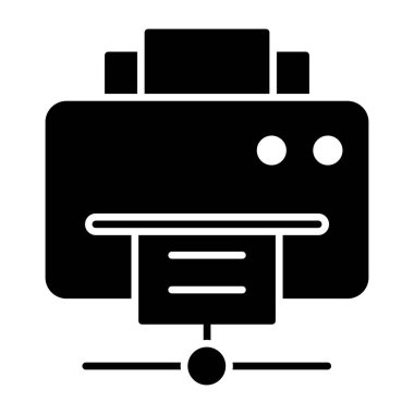 Düz tasarım, ağ yazıcısının simgesi