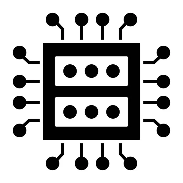 Ідеальний Вектор Дизайну Чипу Сервера — стоковий вектор