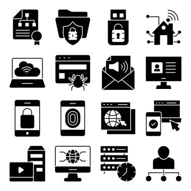 Pack of Hierarchy Glyph Icons