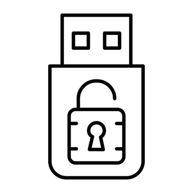 Düz dizayn, kullanıcı kitleme simgesi