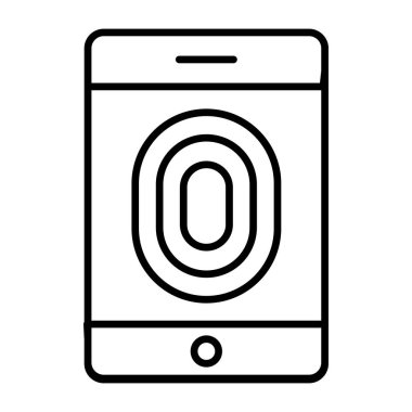 Düz dizayn, gezici parmak izi simgesi