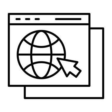 Düz tasarım, web tarayıcısının simgesi