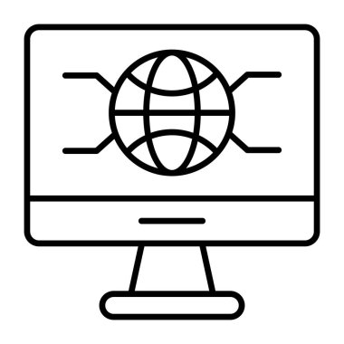 Düz tasarım, simge çevrimiçi tarayıcı