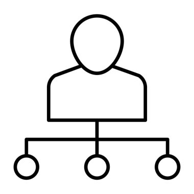 Düz tasarım, kullanıcı ağının simgesi