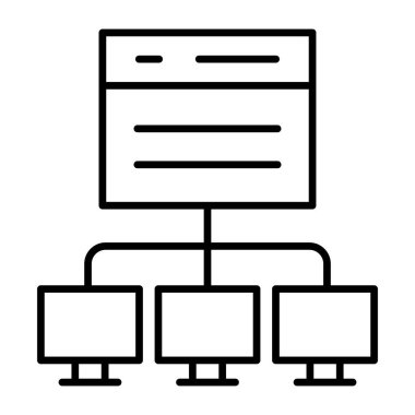 Düz tasarım, web ağının simgesi