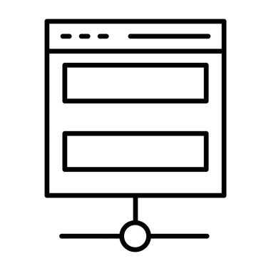 Düz tasarım, sunucu ağının simgesi