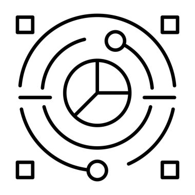 Düz tasarım, pasta grafiği simgesi