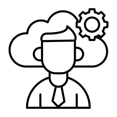 Düz dizayn, bulut yöneticisinin simgesi