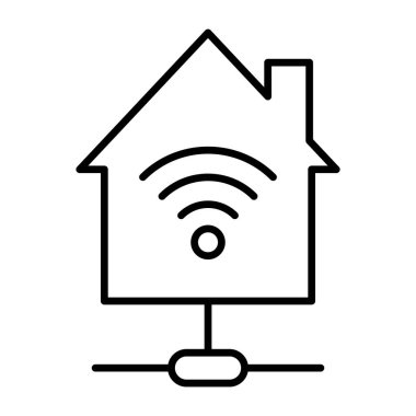 Düz dizayn, akıllı ev simgesi