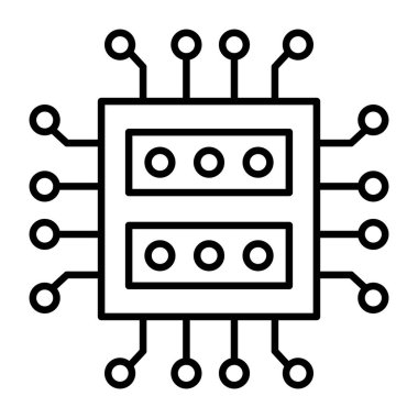 Sunucu çipinin mükemmel tasarım vektörü