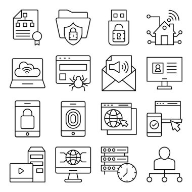 Pack of Hierarchy Linear Icons