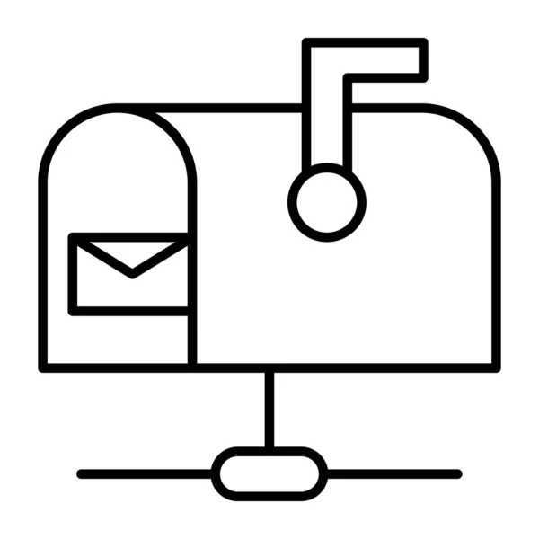 Плоский Дизайн Иконка Почтового Ящика — стоковый вектор