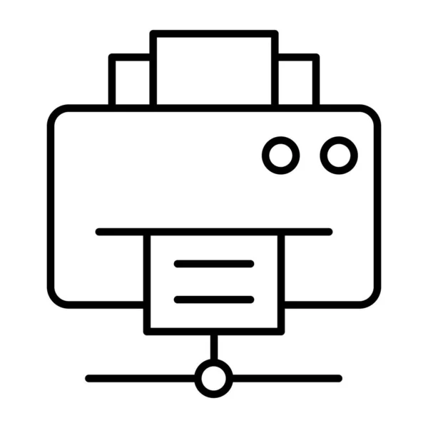Plochý Design Ikona Síťové Tiskárny — Stockový vektor