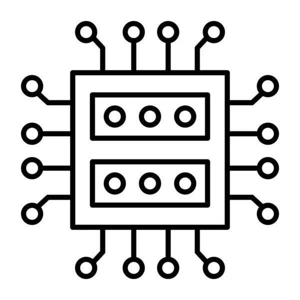 Perfetto Vettore Progettazione Del Chip Server — Vettoriale Stock