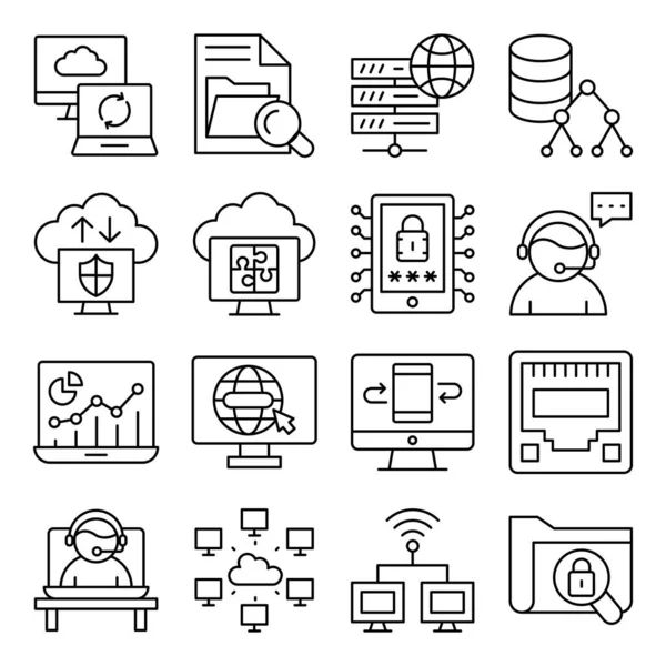 Pack of Computer Browser Linear Icons