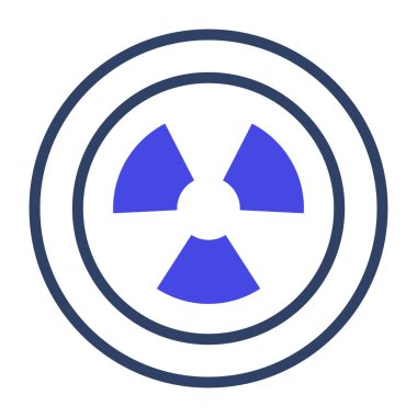 Düz dizayn, radyasyon ikonu.