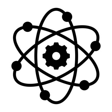 Atomun moda tasarımı, düzenlenebilir vektör