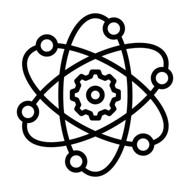 Atomun moda tasarımı, düzenlenebilir vektör