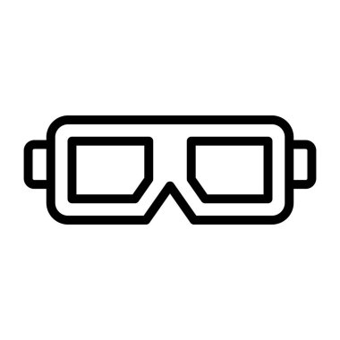 Gözlük, göz giysisi aksesuarlarının düzenlenebilir doğrusal tasarım simgesi