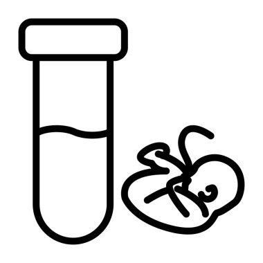 Yeni doğmuş bebekli tüp, tüp bebek konsepti