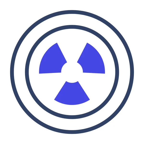 Flat Design Icon Radiation — Stock Vector