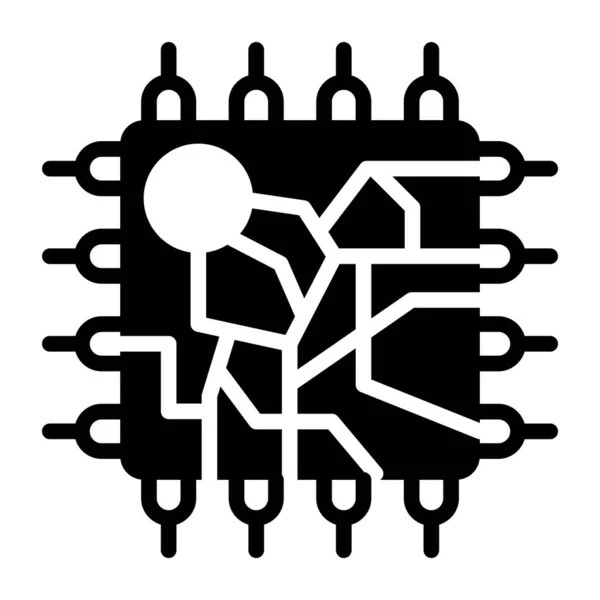 Een Perfect Design Icoon Van Microchip — Stockvector