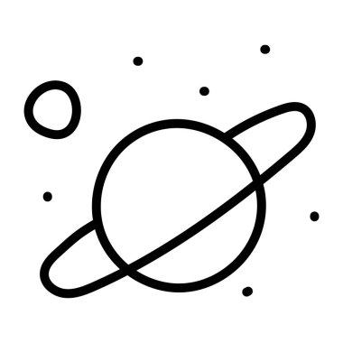 Dönen gezegenin modern tasarım simgesi 