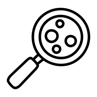 Arama mikroplarının doğrusal tasarım simgesi