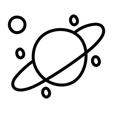 Dönen gezegenin modern tasarım simgesi 