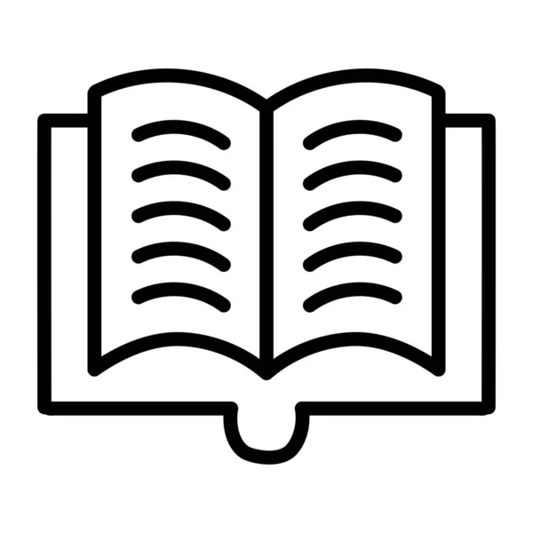 Membuka Ikon Buku Dalam Desain Linier - Stok Vektor