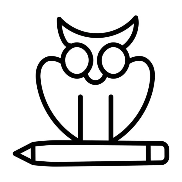 Desenho Ícone Pássaro Coruja — Vetor de Stock
