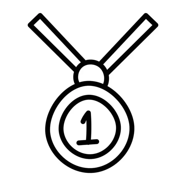 Linear Design Icon Medal — Stock Vector
