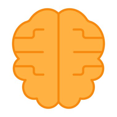 Düz dizayn, beynin simgesi.