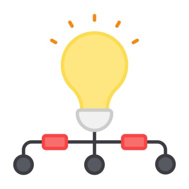 Düz tasarım, fikir ağının simgesi