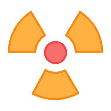 A flat design, icon of radiation clipart