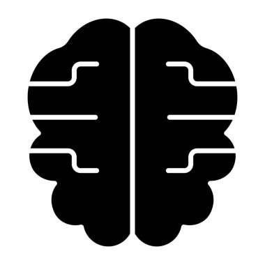 Bir kabartma tasarımı, beynin simgesi.