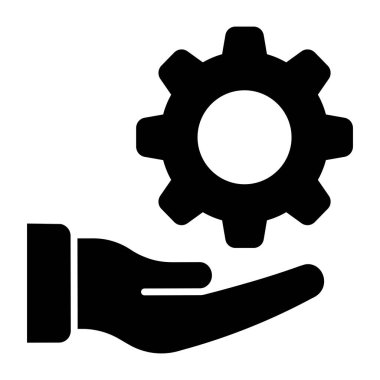 Bir kabartma tasarımı, bakım ikonu