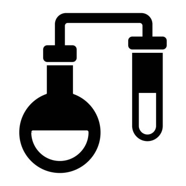 Bir kabartma tasarımı, laboratuvar deneylerinin simgesi.