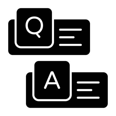 Bir kabartma tasarımı, soru cevabı ikonu