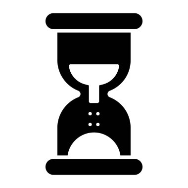 Bir glyph tasarımı, kum camının simgesi.