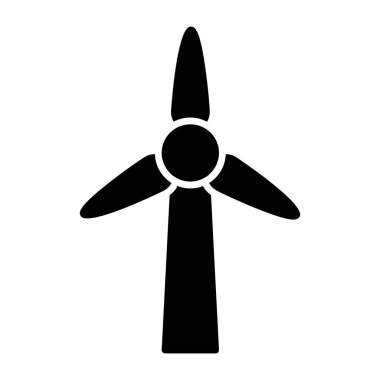 Bir kabartma tasarımı, rüzgar türbininin simgesi